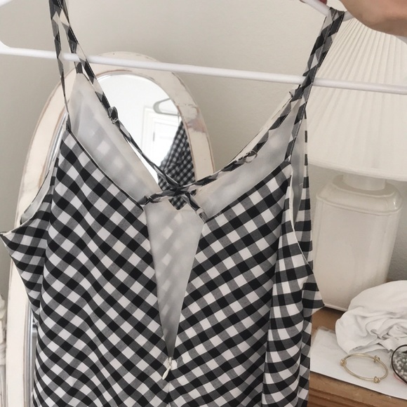 Black and White Gingham Dress with ruffles - Picture 2 of 2